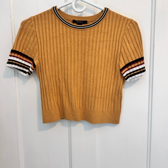 Mustard Ribbed Knit Top - Picture 1 of 3